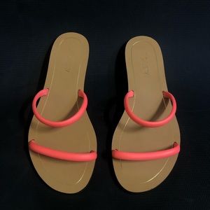 J Crew coral sandals